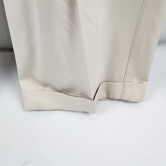 Nike Golf Pants Mens 40x30 Fit Dry 198586-261 Beige Pleated Front Cuffed - Picture 6 of 11